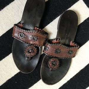 Brown Leather Jack Rogers Sandals